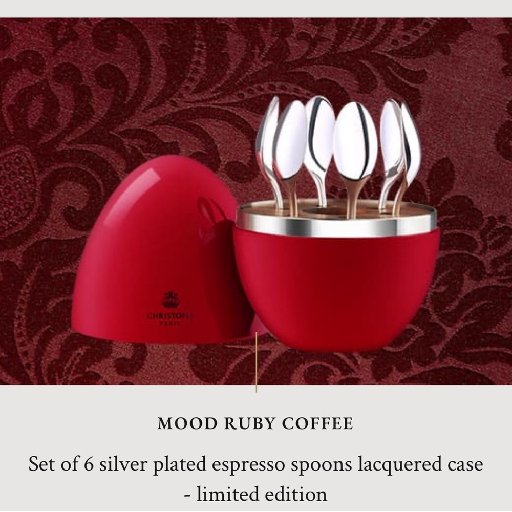 Limited edition Set of 6 silver plated espresso spoons